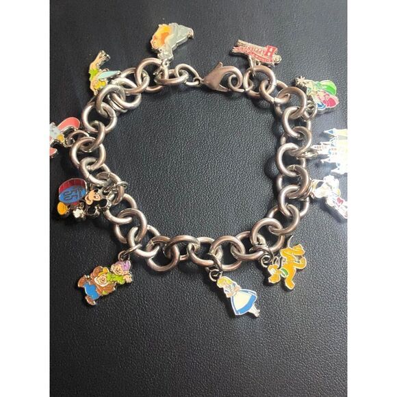 1677 Disney '55 happiest memories Dumbo, Tinkerbell, Mickey, Alice, castle Charm - Picture 1 of 4